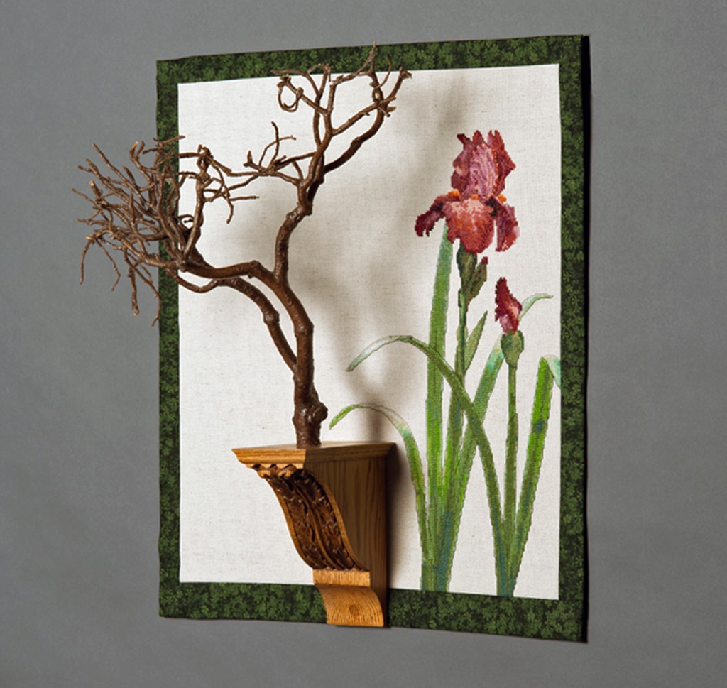 Bonsai with Irises