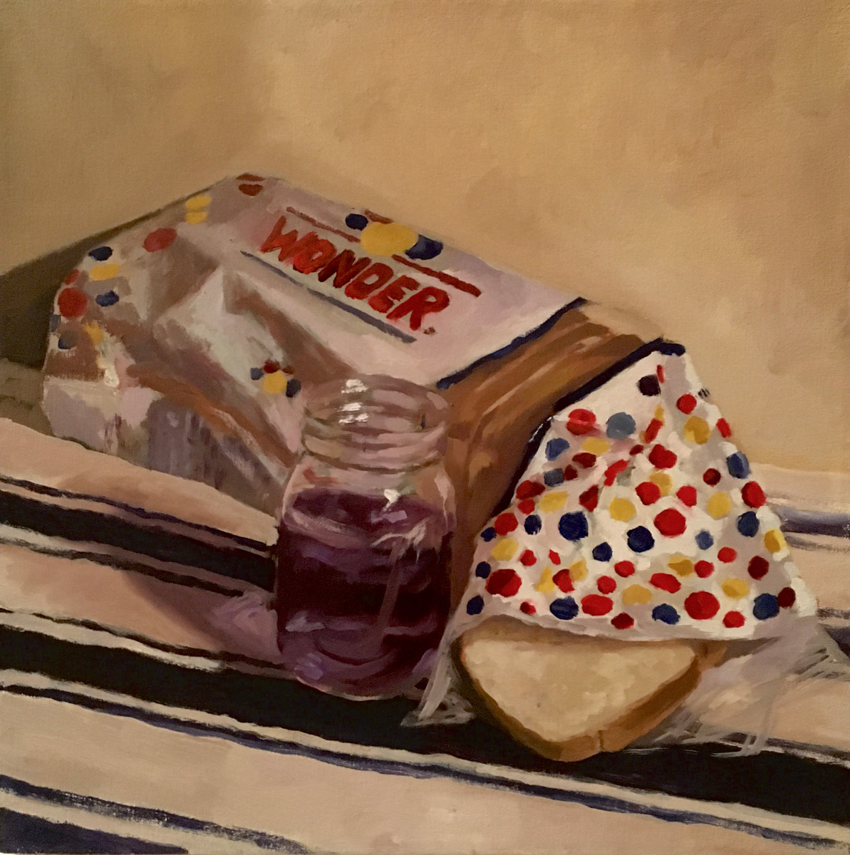 Jonathan MacGregor • <em>American Communion</em> • Oil on canvas • 16″×16″ • $850.00