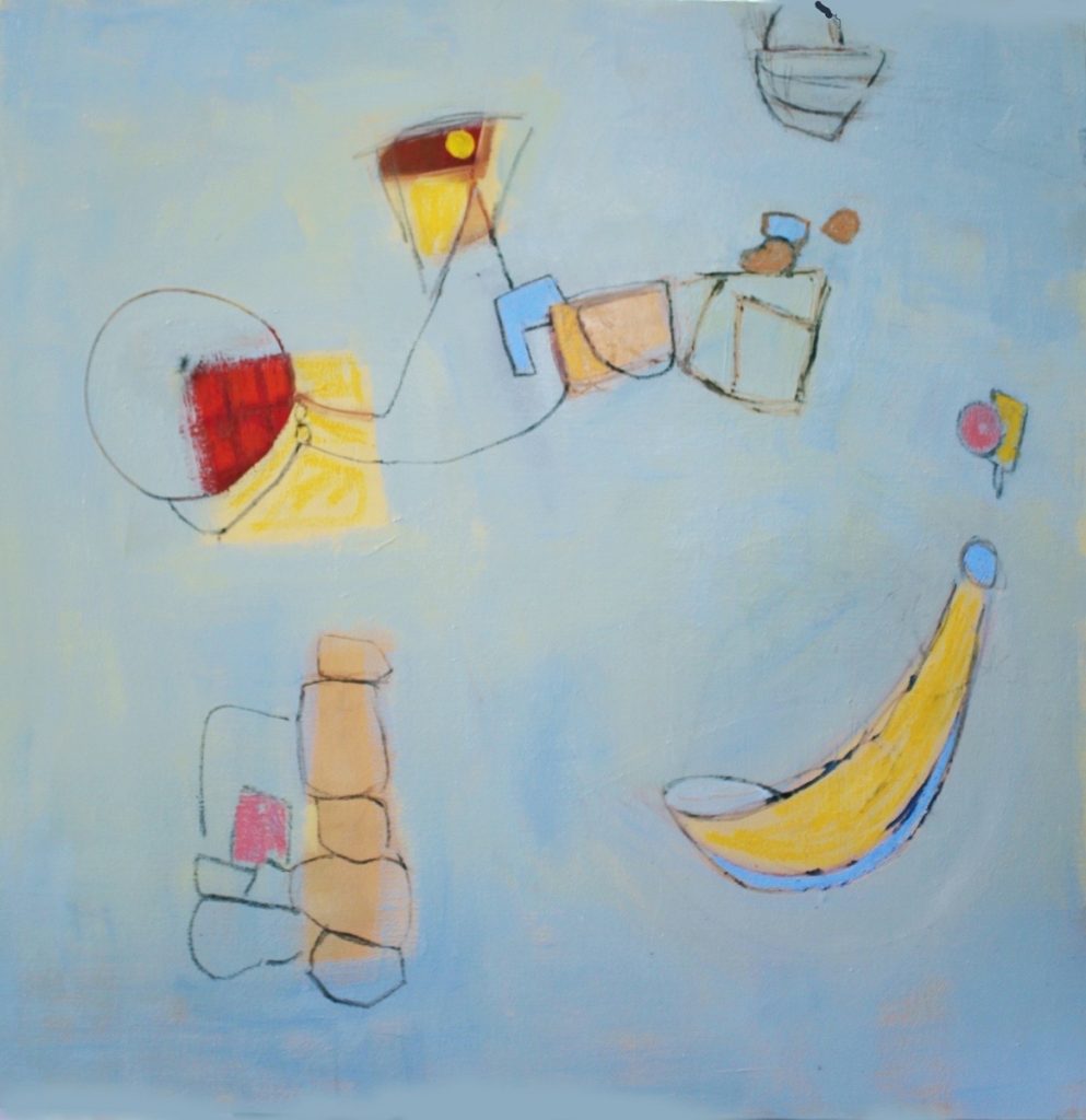 Ethel Vrana • <em>Child's Play</em> • Oil on canvas • 36″×36″ • $1,240.00