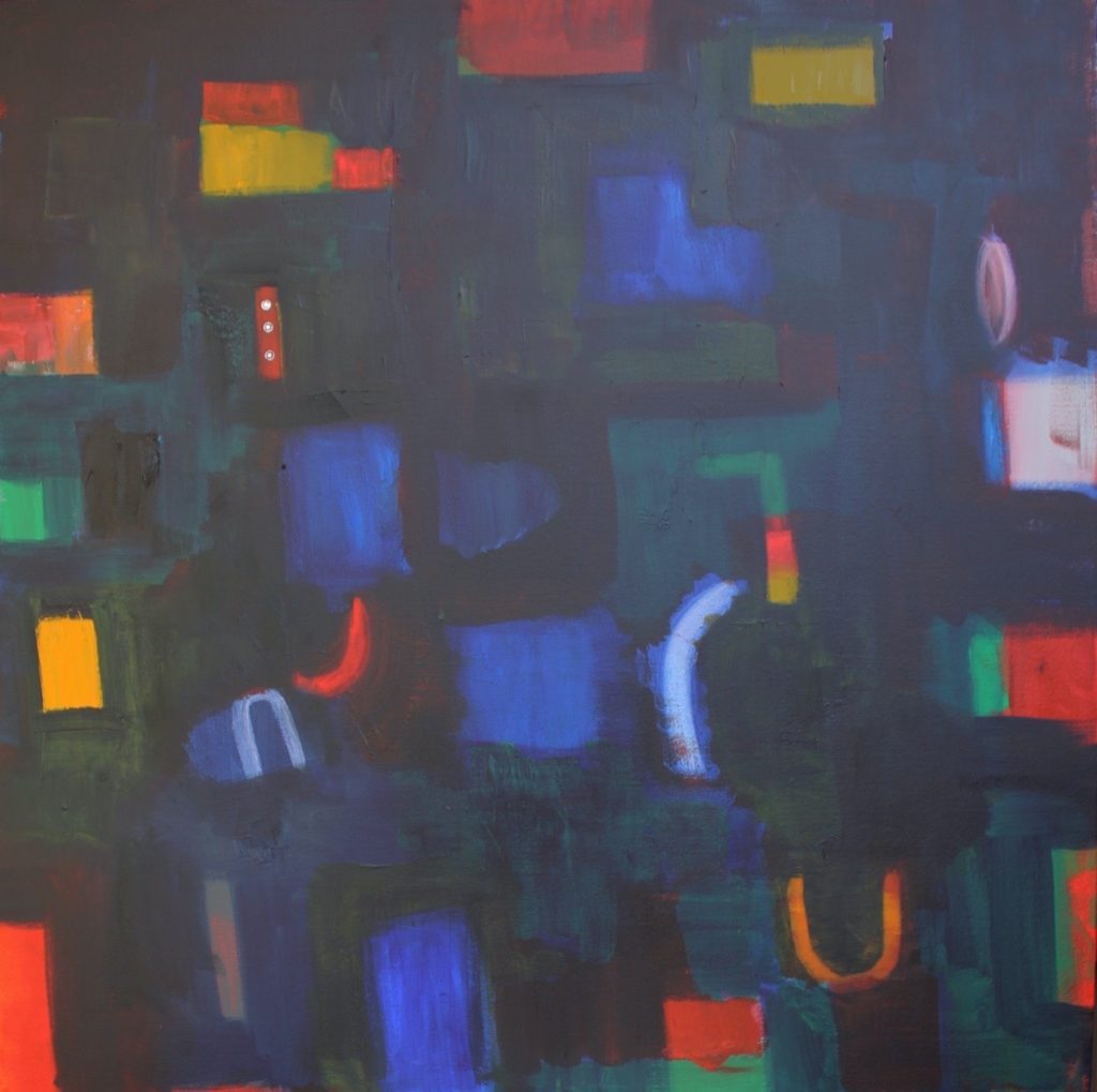 Ethel Vrana • <em>Deep Blue</em> • Oil on canvas • 36″×36″ • $1,240.00