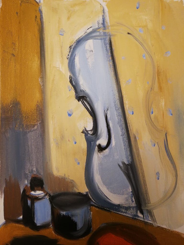 Irina Kassabova • <em>Variation on Varnish II</em> • Oil on canvas • 12″×9″ • $50.00