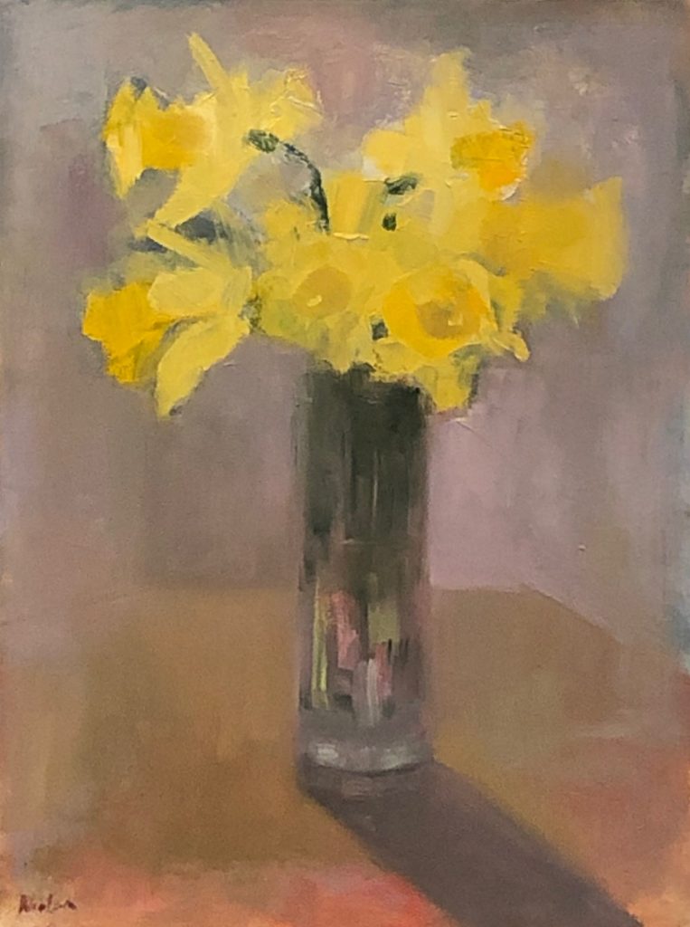 Ileen Kaplan • <em>Daffodil Bouquet</em> • Oil on panel • 12″×9″ • $450.00<a class="purchase" href="https://state-of-the-art-gallery.square.site/product/ileen-kaplan-daffodil-bouquet/884" target="_blank">Buy</a>