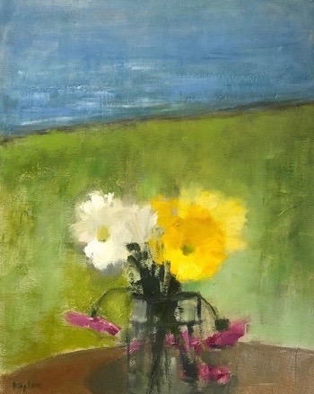 Ileen Kaplan • <em>Flowers by the Lake</em> • Oil on canvas • 11″×14″ • $575.00