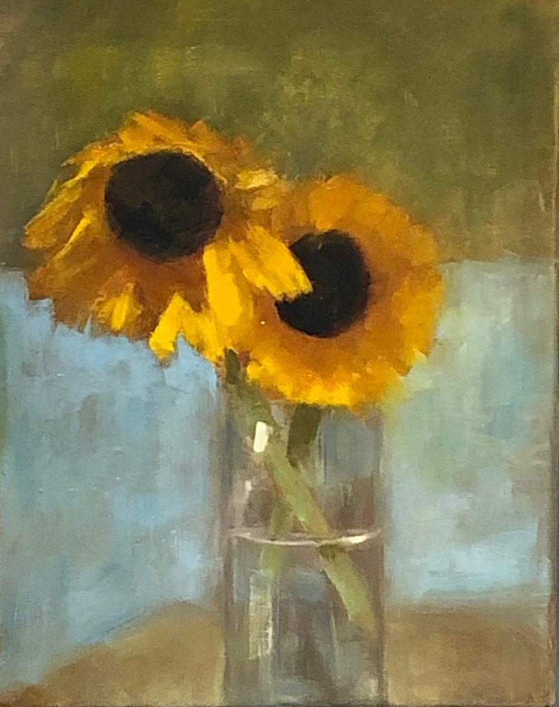 Ileen Kaplan • <em>Sunflowers in Sunlight</em> • Oil on canvas • 11″×14″ • $575.00