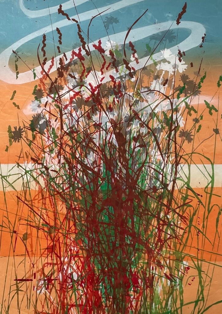 Patricia Hunsinger • <em>Susquehanna Meadow</em> • Silkscreen on unryu paper • 32″×40″ • $400.00