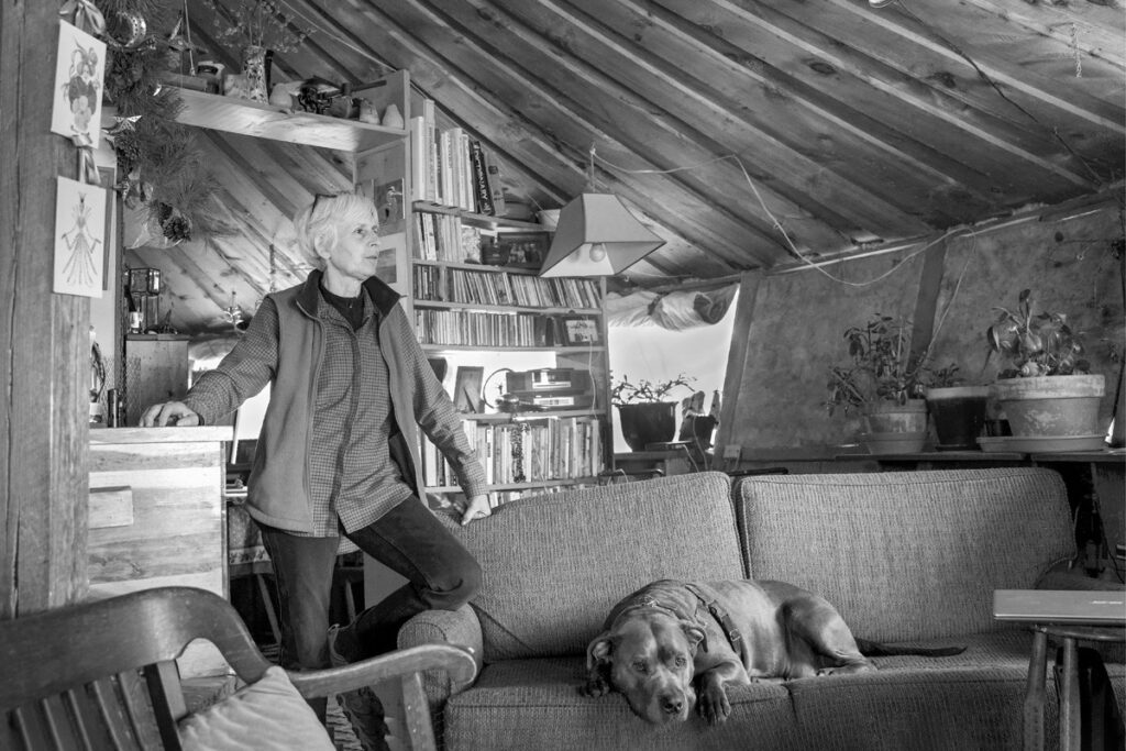 Susan C. Larkin • <em>Anna and Daisy Inside the Yurt</em> • Archival digital print • 24″×18″ • $300.00