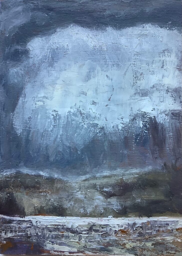 Sylvia Bailey • <em>Storm Cloud One</em> • Oil on wood panel • 5″×7″ • NFS