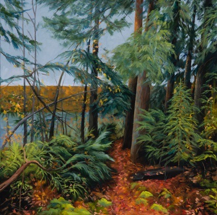 Patty L Porter • <em>The Trail Behind</em> • Oil on canvas • $575.00<a class="purchase" href="https://state-of-the-art-gallery.square.site/product/patty-l-porter-the-trail-behind/1794" target="_blank">Buy</a>