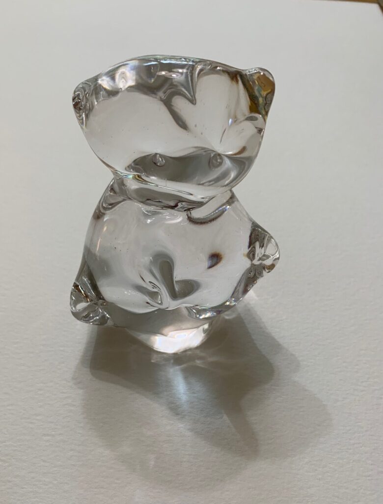Connie Zehr • <em>Little Glass Bear</em> • Borosilicate glass by Cornelius Lyon • 4″×3″ • NFS