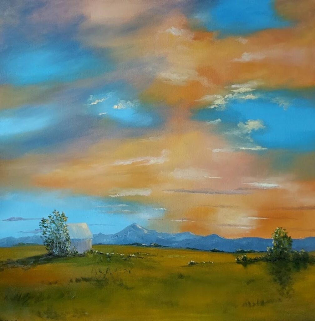 Annemiek Haralson  • <em>Waking Up At Norman Ridge</em> • Oil on canvas • 24″×24″ • $525.00
