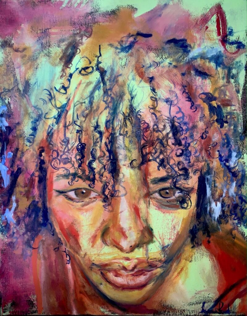 Lauren Reid • <em>Selfie</em> • Oil on canvas • 16″×20″ • $750.00