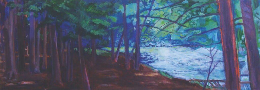 Katrina Morse • <em>Enchanted Forest</em> • Acrylic on canvas • 36″×12″ • $400.00