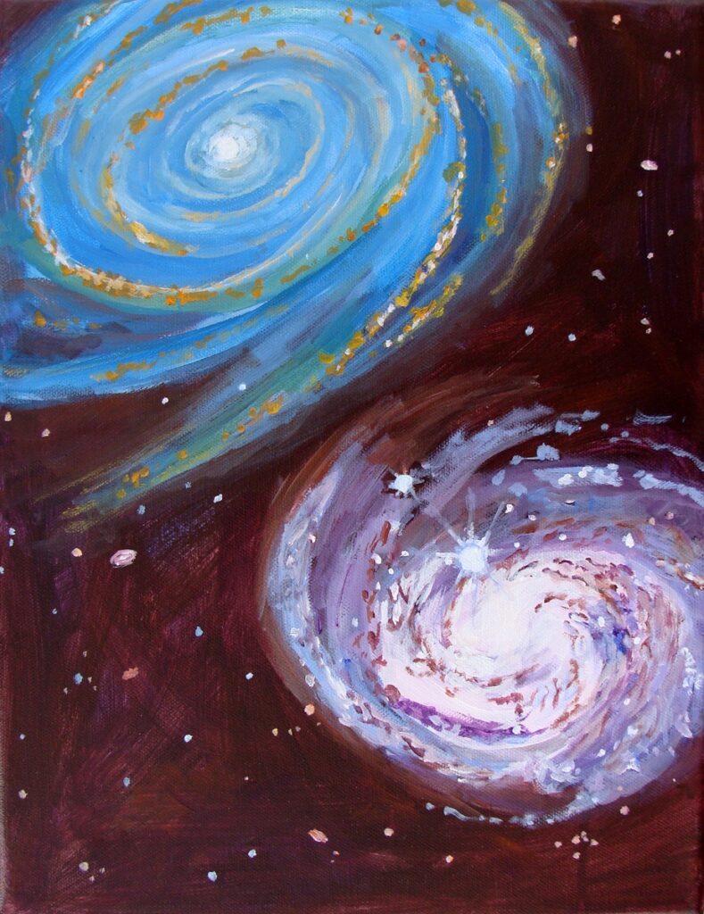 Katrina Morse • <em>Galaxies</em> • Acrylic on canvas • 11″×14″ • $275.00