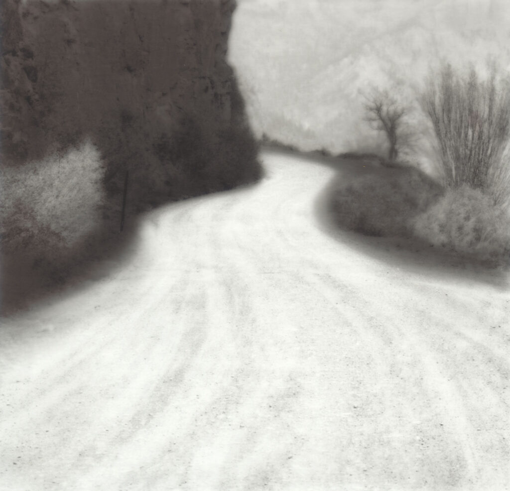 Mark Larsen • <em>Mountain Road</em> • Silver gelatin print from film negative • 16″×16″ • $550.00
