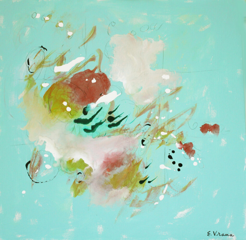 Ethel Vrana • <em>In Season</em> • Acrylic on canvas • 24″×24″ • $640.00
