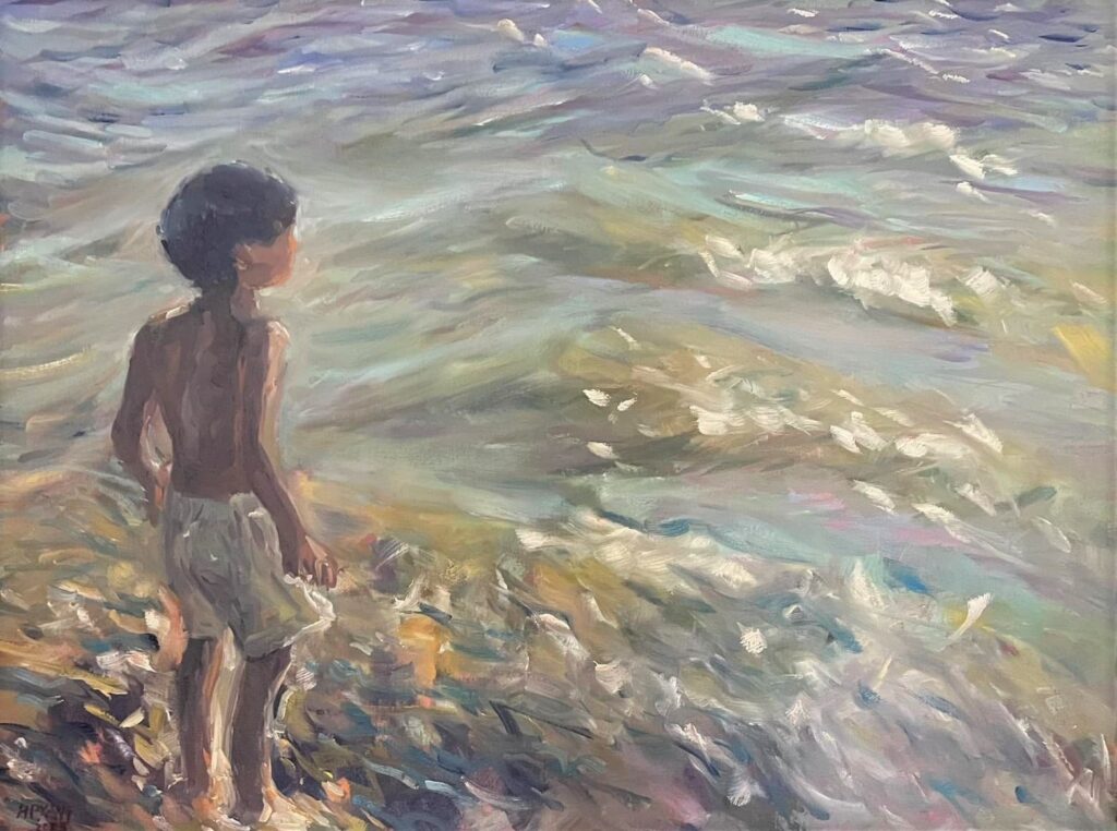 Hsiao-Pei Yang • <em>Fearless</em> • Oil on canvas • 24″×18″ • $1,200.00