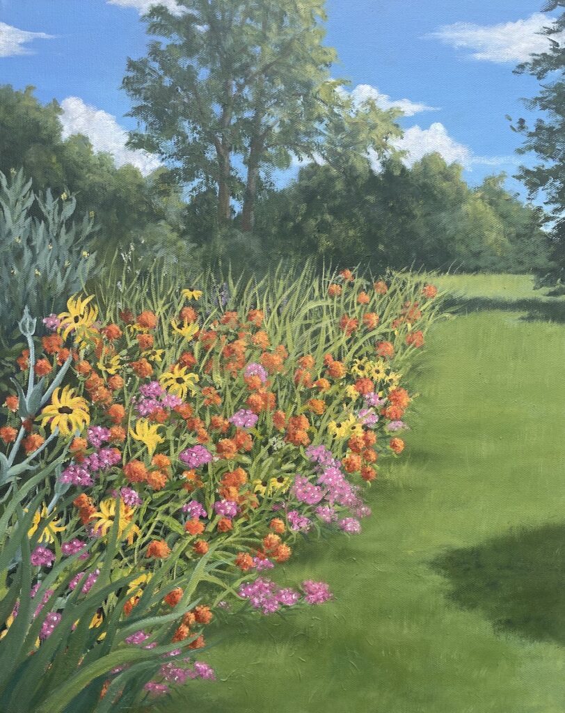 Patty L Porter • <em>Asclepias and More</em> • Oil on canvas • 16″×22″ • $600.00<a class="purchase" href="https://state-of-the-art-gallery.square.site/product/patty-l-porter-asclepias-and-more/2450" target="_blank">Buy</a>