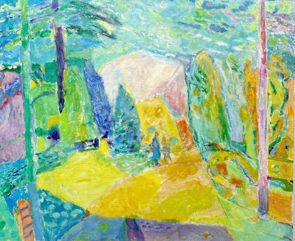 Vincent Joseph • <em>Backyard - Revised</em> • Acrylic • 24″×20″ • $750.00