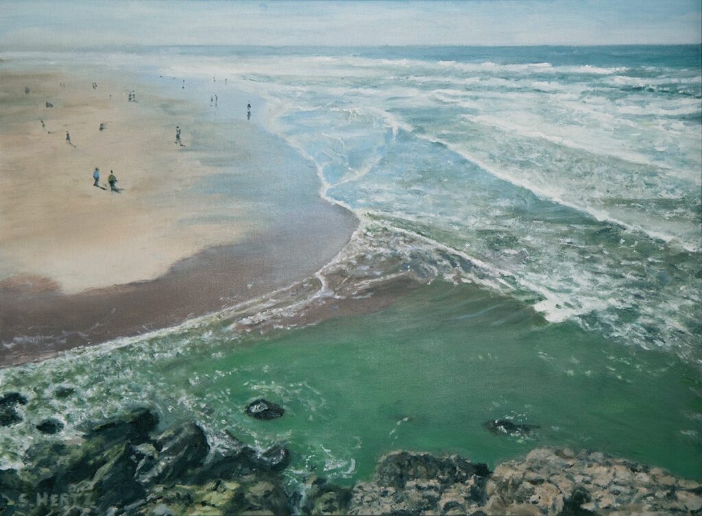 Sue Hertz • <em>At the Beach</em> • Oil on canvas • 24″×18″ • $1,350.00