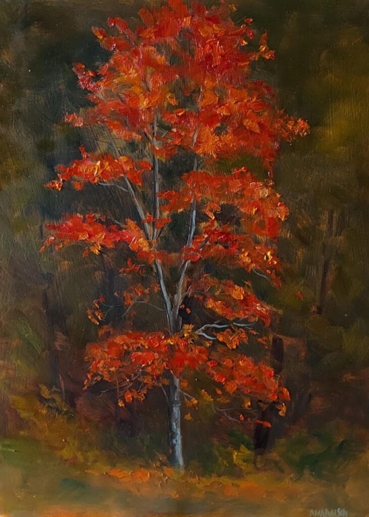 Annemiek Haralson • <em>Portrait of a Tree</em> • Oil on hardboard • 9″×12″ • $375.00