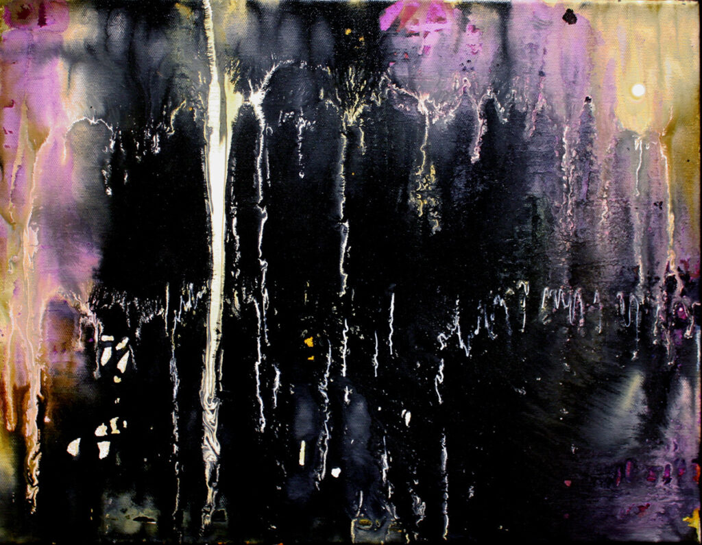 Ethel Vrana • <em>Cavern 1</em> • Acrylic on canvas • 14″×18″ • $400.00