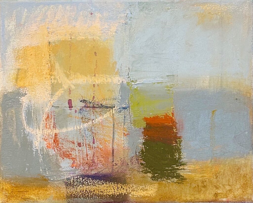 Ileen Kaplan • <em>Sunny Day at the Lake</em> • Oil on canvas • 10″×8″ • $425.00