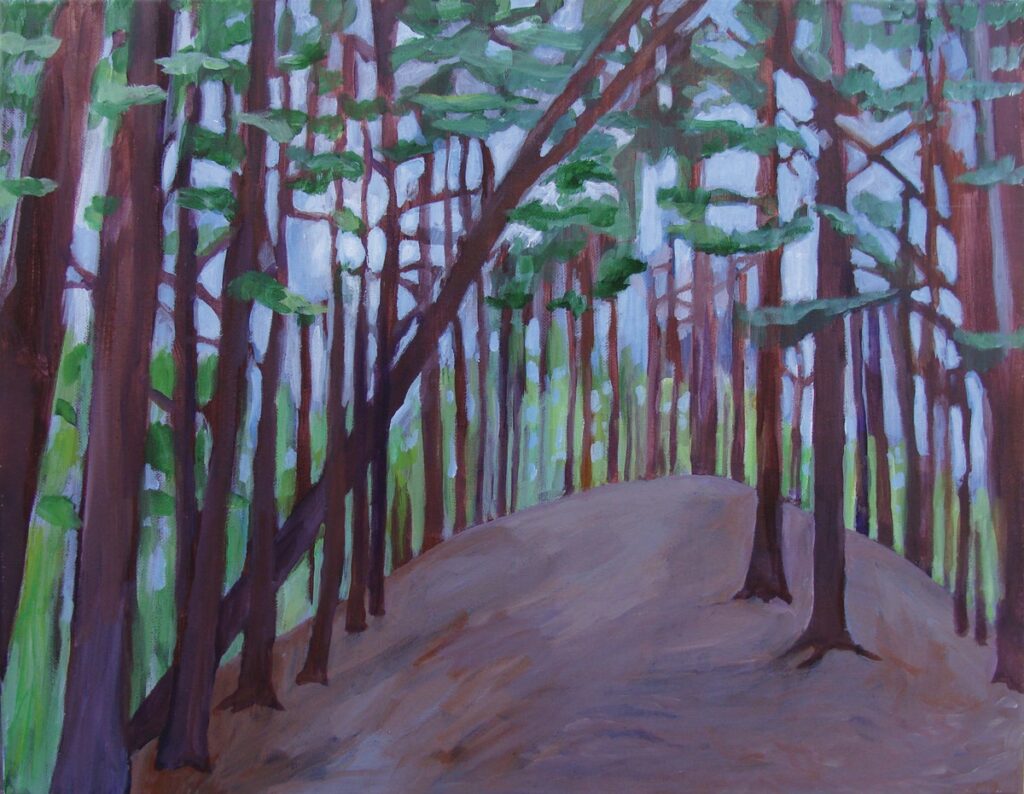 Katrina Morse • <em>Hemlock Hill</em> • Acrylic on canvas • 20″× 16″ • $400.00