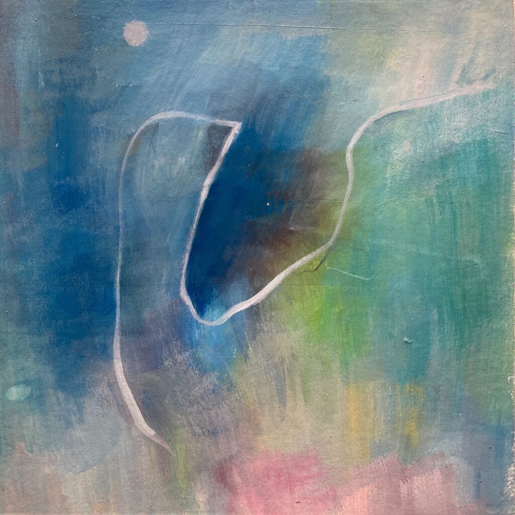 Patricia Brown • <em>Variations 20B 24_04_17</em> • Acrylic, paper on wood panel • 8″× 8″ • $145.00