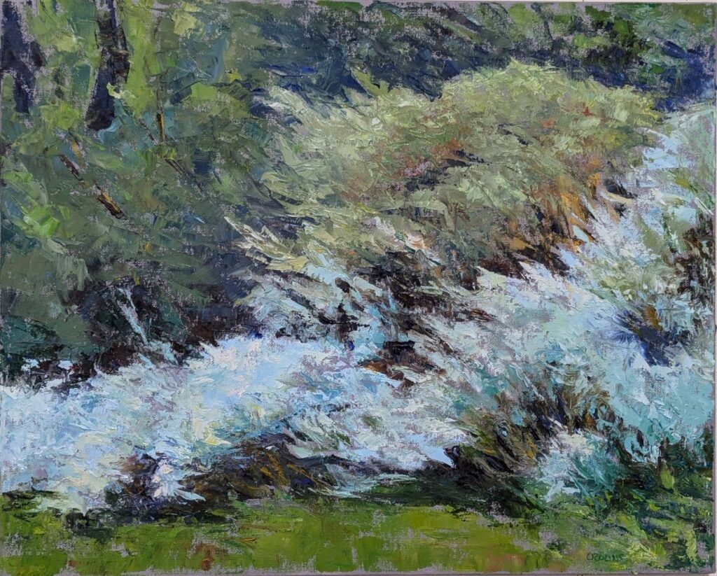 Diana Ozolins • <em>Artemesia at Cass Park in a South Wind</em> • Oil on canvas • 20″× 16″ • $500.00