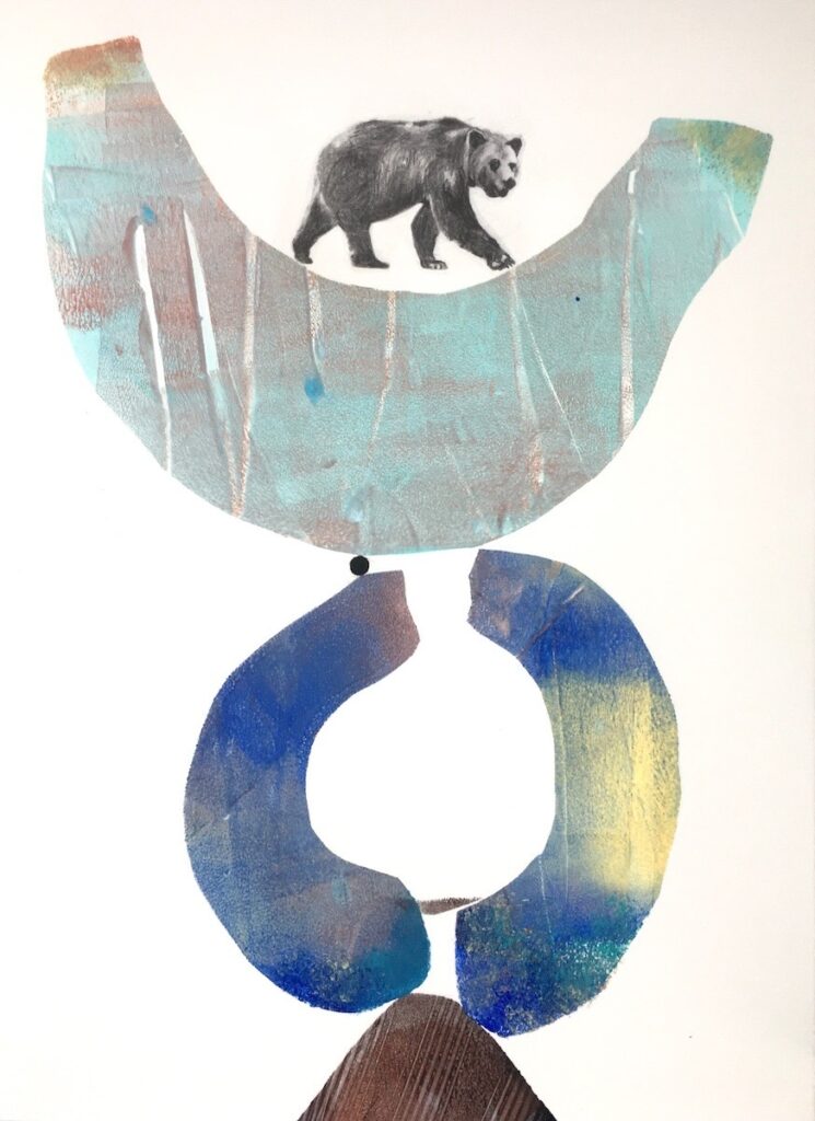 Carol Spence • <em>Bear</em> • Acrylic and pencil • 16″× 20″ • $285.00