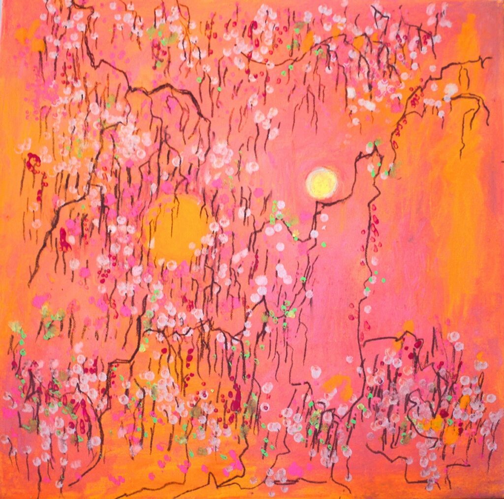 Ethel Vrana • <em>Spring Equinox</em> • Oil on canvas • 20″× 20″ • $500.00