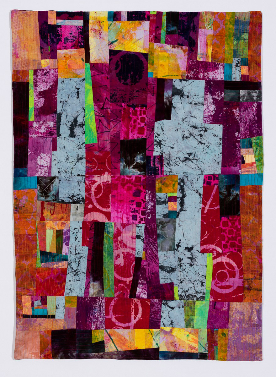 Barbara Behrmann • <em>Seven O'Clock</em> • Fabric (hand-dyed) • 24″×34″ • $735.00
