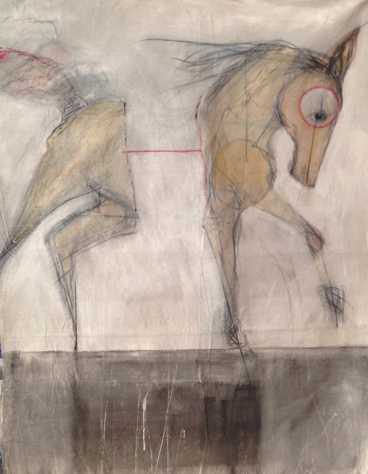 <span class="award_name">1st Place</span>Ian Ratowsky • <em>Ghost Horse 7</em> • Mixed media on canvas • 56″×68″ • $17,000.00