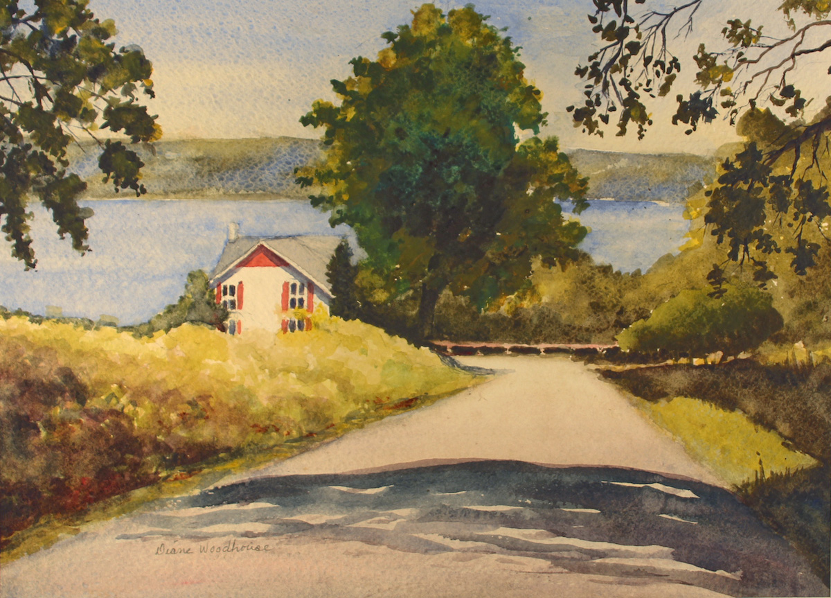 Diane Woodhouse • <em>Keuka Lake Eastside</em> • Watercolor • 20″×16″ • $250.00