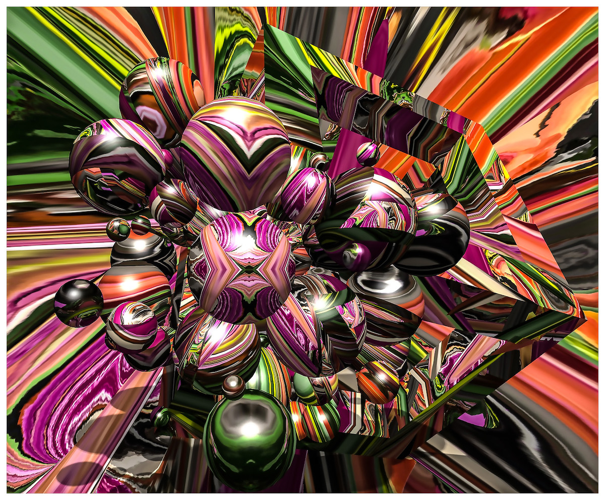 Stan Bowman • <em>Spacing Spheres</em> • Digital color print on paper • 27″×23″ • $350.00