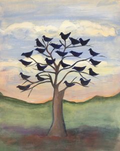 Jane Dennis • <em>The Birds Agree</em> • 12″×14″ • $150.00