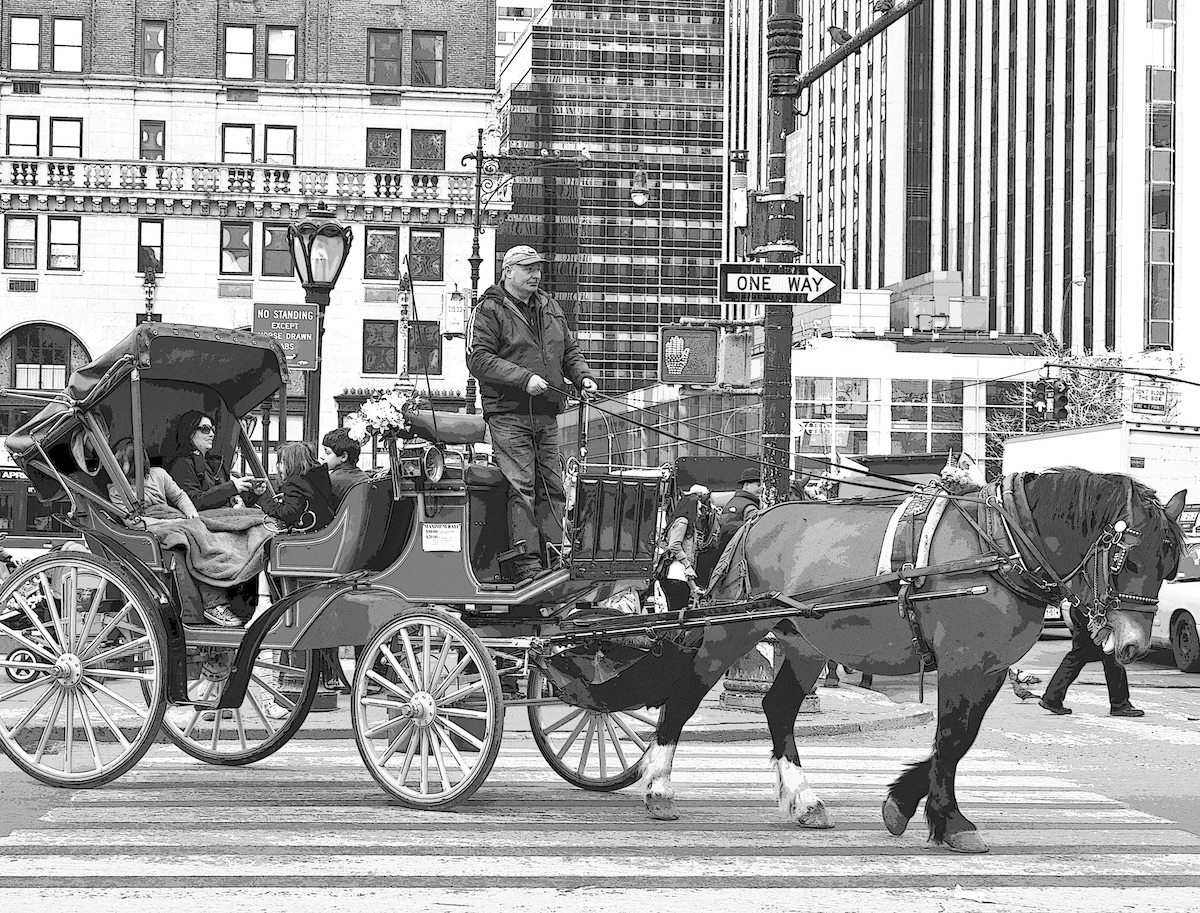 Nancy V. Ridenour • <em>New York City Horse and Buggy</em> • Archival inkjet on canvas • $150.00