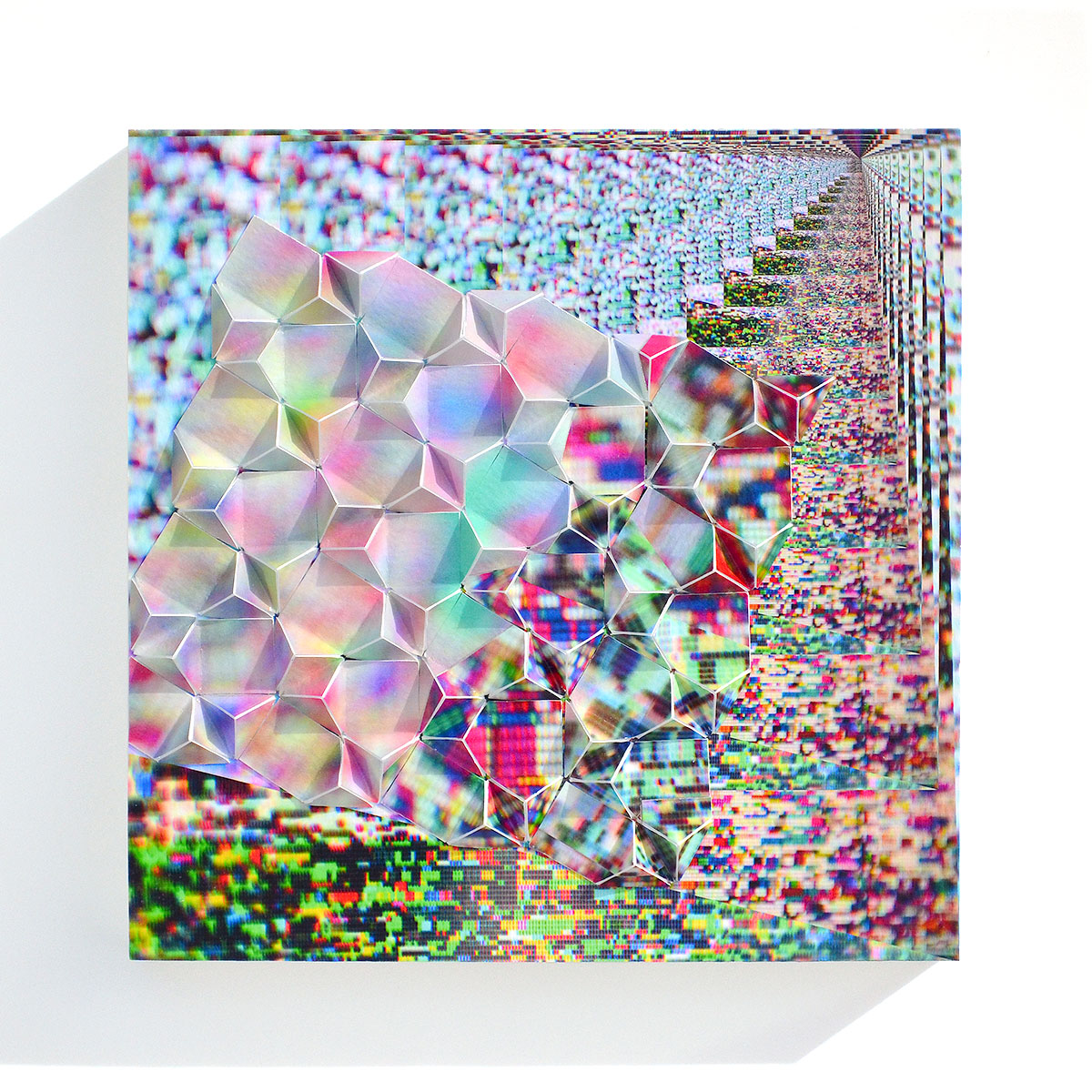 Werner Sun • <em>Big Bang 11</em> • Archival inkjet prints and acrylic on board • 8″×8″×1½″ • $150.00