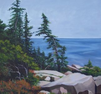 Patty L Porter • <em>Schoodic I ~ Acadia National Park</em> • Oil on canvas • 23¼″×21½″ • $650.00