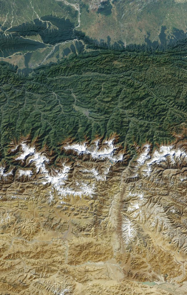 Jay Hart • <em>Tukche</em> • Inkjet print of Landsat imagery • 41″×65″ • $900.00