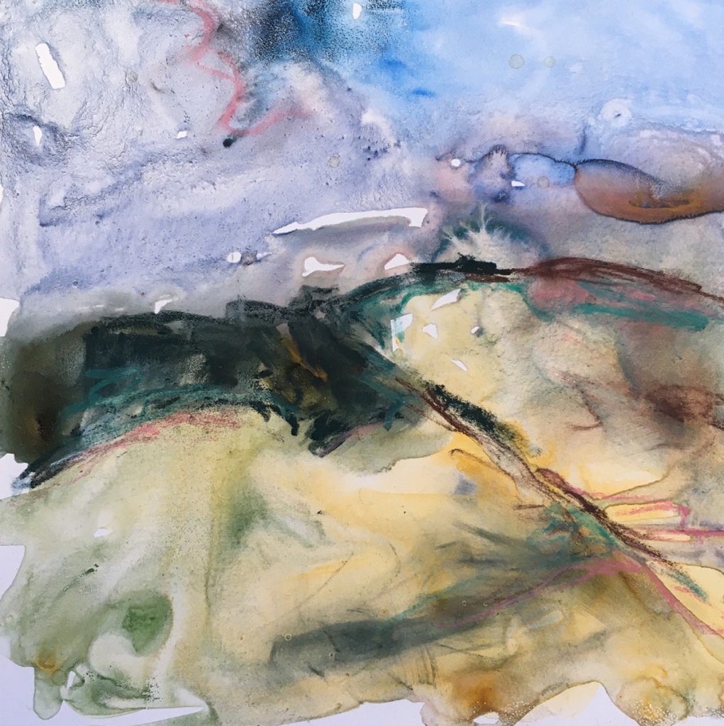 Emily Gibbons • <em>Blackstairs, Co Wexford</em> • Watercolor and pastel • 4″×4″ • $160.00
