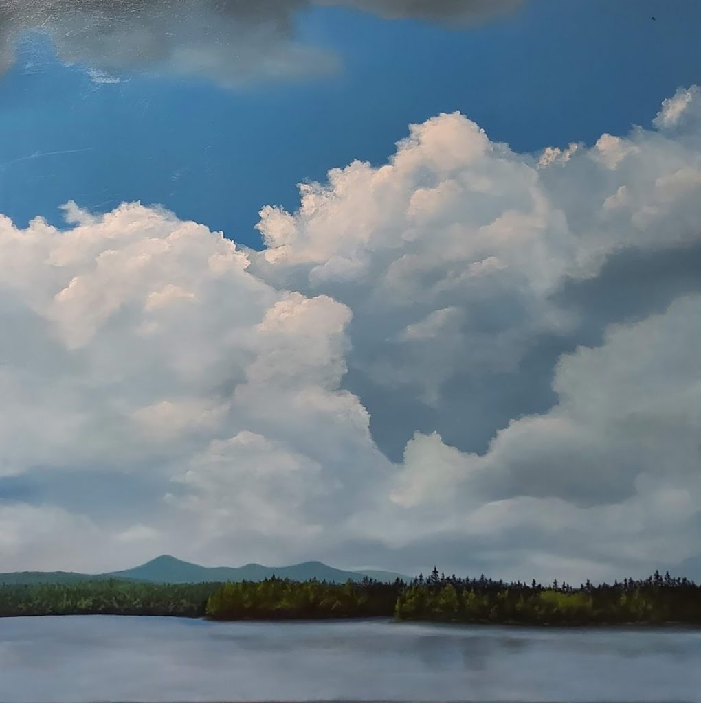 Annemiek Haralson • <em>Adirondack Skies</em> • Oil on canvas • 24″×24″ • $525.00