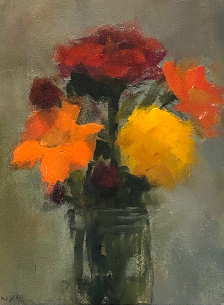 Ileen Kaplan • <em>Autumn Flowers</em> • Oil on panel • 6″×8″ • $285.00