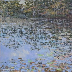 Diana Ozolins • <em>The Reservoir</em> • Oil on canvas • 18″×18″ • $600.00