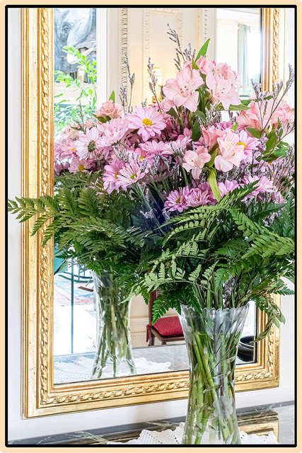 David Watkins • <em>Robert Eastman House Bouquet and Mirror</em> • Digital photograph on canvas • 30″×20″ • $415.00
