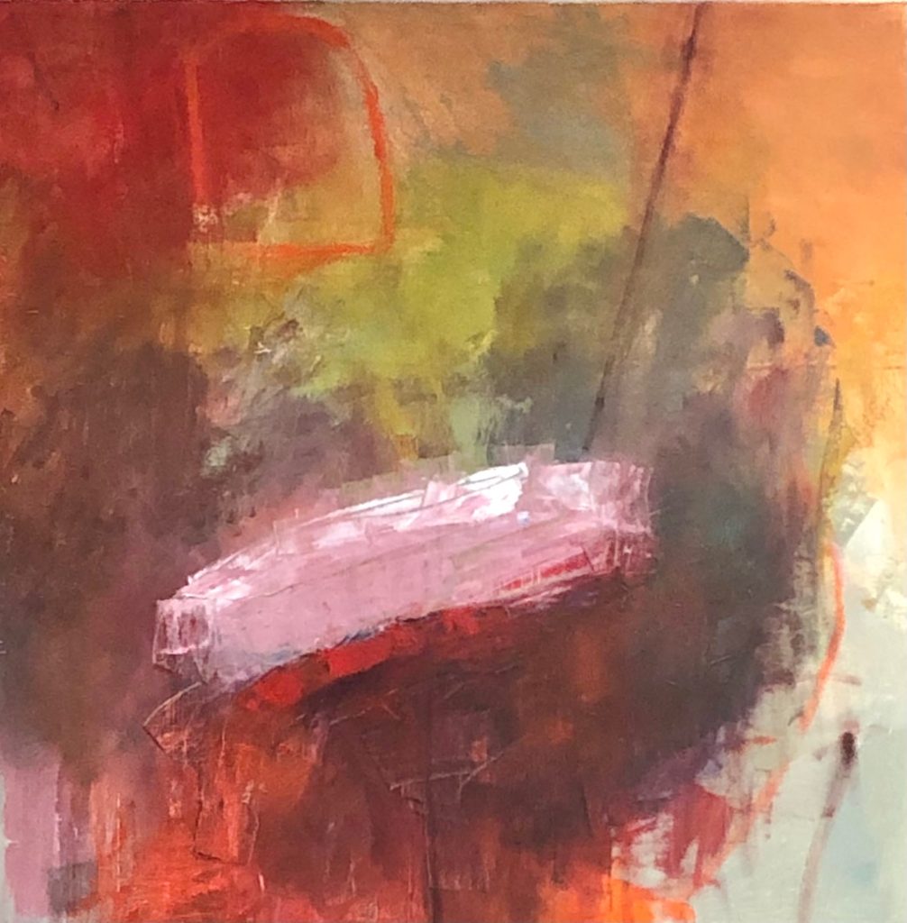 Ileen Kaplan • <em>Deep Summer</em> • Oil and oil pastel on canvas • 24″×24″ • $1,200.00