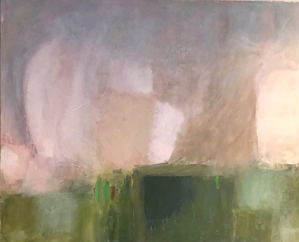 Ileen Kaplan • <em>Pink Sky</em> • Oil over mixed media on canvas • 30″×24″ • $1,300.00<a class="purchase" href="https://state-of-the-art-gallery.square.site/product/ileen-kaplan-pink-sky/1038" target="_blank">Buy</a>