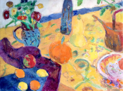 Vincent Joseph • <em>Pumpkin</em> • Acrylic • 24″×18″ • $800.00<a class="purchase" href="https://state-of-the-art-gallery.square.site/product/vincent-joseph-pumpkin/1264" target="_blank">Buy</a>