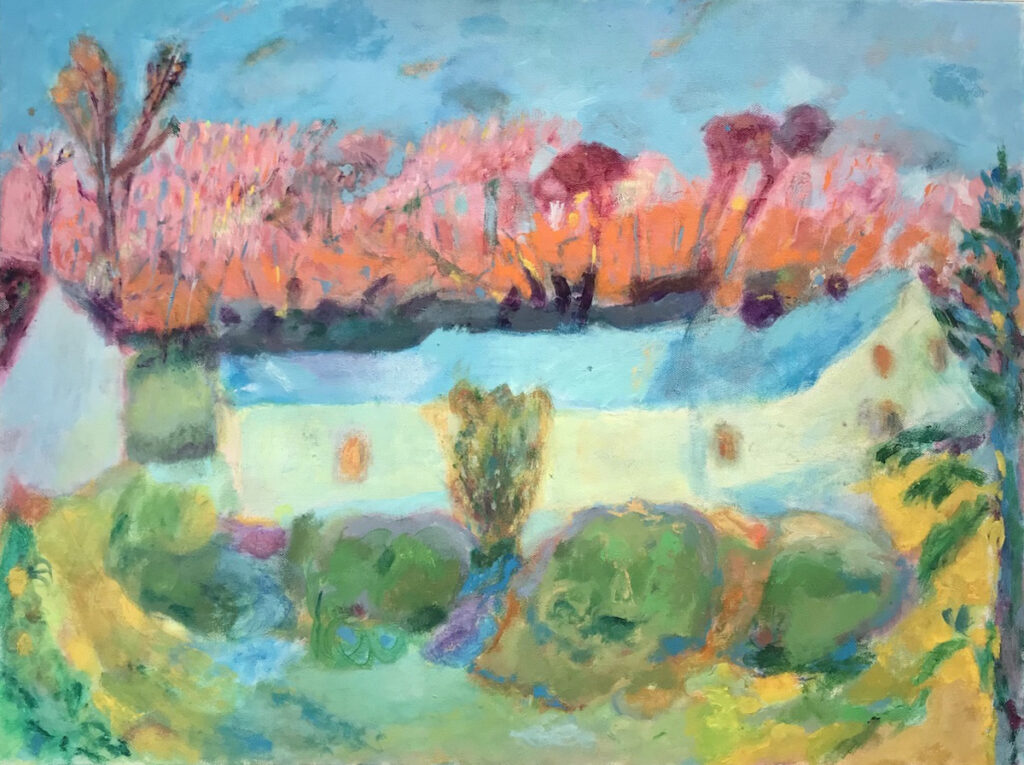 Vincent Joseph • <em>Sunset at Monica’s</em> • Acrylic • 24″×18″ • $750.00<a class="purchase" href="https://state-of-the-art-gallery.square.site/product/vincent-joseph-sunset-at-monica-s/1300" target="_blank">Buy</a>