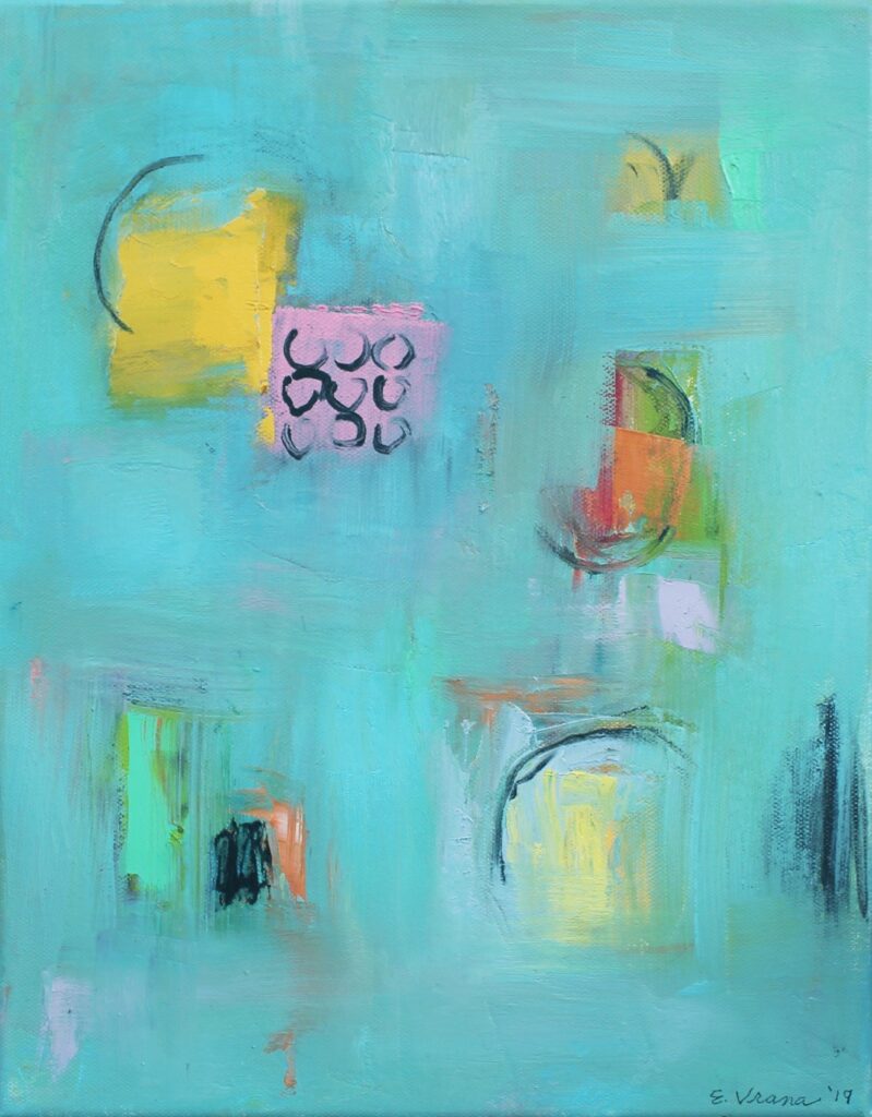 Ethel Vrana • <em>Joyful</em> • Oil on canvas • 11″×14″ • $250.00<a class="purchase" href="https://state-of-the-art-gallery.square.site/product/ethel-vrana-joyful/1345" target="_blank">Buy</a>